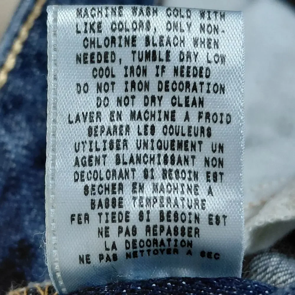 Guess A6140 Cotton Blend Blue Capri Stretch Jeans Women Size 23